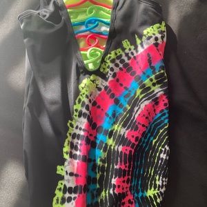 Justice size 8 girls one piece bathing suit